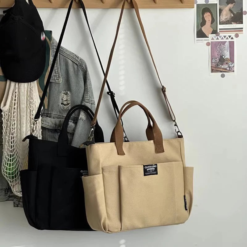Urban Minimalist Canvas Tote Bag — Large Capacity, Soft Structure & Everyday Elegance